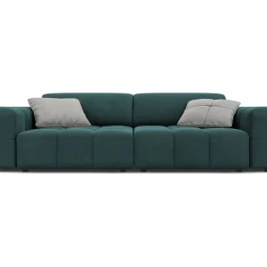 Bank "Luc" 3 zitplaatsen, Flueel, Olie – 204x102x70cm