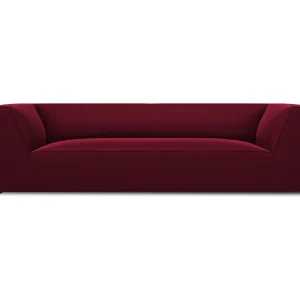 CXL by Christian Lacroix – Bank "Charles" 3 zitplaatsen, Flueel, Rood – 232x92x69cm CXL by Christian Lacroix – Bank "Charles" 3 zitplaatsen, Flueel, Rood – 232x92x69cm