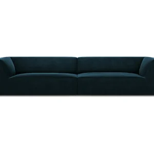 Bank "Charles" 4 zitplaatsen, Flueel, Diepe olie – 302x93x69cm Bank "Charles" 4 zitplaatsen, Flueel, Diepe olie – 302x93x69cm