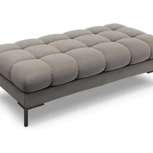 Bank "Bali" 2 zitplaatsen, Flueel, Lichtgrijs – 62x133x41cm Bank "Bali" 2 zitplaatsen, Flueel, Lichtgrijs – 62x133x41cm