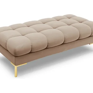 Bank "Bali" 2 zitplaatsen, Flueel, Beige – 62x133x41cm Bank "Bali" 2 zitplaatsen, Flueel, Beige – 62x133x41cm