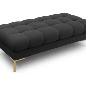 Bank "Bali" 2 zitplaatsen, Structurele stof, Donkergrijs – 62x133x41cm Bank "Bali" 2 zitplaatsen, Structurele stof, Donkergrijs – 62x133x41cm