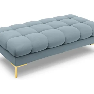 Bank "Bali" 2 zitplaatsen, Flueel, Lichtblauw – 62x133x41cm Bank "Bali" 2 zitplaatsen, Flueel, Lichtblauw – 62x133x41cm