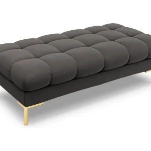 Bank "Bali" 2 zitplaatsen, Flueel, Donkergrijs – 62x133x41cm Bank "Bali" 2 zitplaatsen, Flueel, Donkergrijs – 62x133x41cm