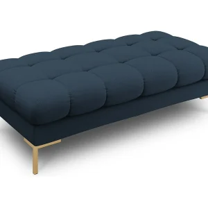 Bank "Bali" 2 zitplaatsen, Structurele stof, Blauw – 62x133x41cm Bank "Bali" 2 zitplaatsen, Structurele stof, Blauw – 62x133x41cm