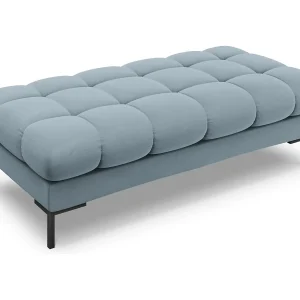 Bank "Bali" 2 zitplaatsen, Flueel, Lichtblauw – 62x133x41cm Bank "Bali" 2 zitplaatsen, Flueel, Lichtblauw – 62x133x41cm