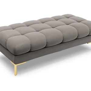 Bank "Bali" 2 zitplaatsen, Flueel, Lichtgrijs – 62x133x41cm Bank "Bali" 2 zitplaatsen, Flueel, Lichtgrijs – 62x133x41cm
