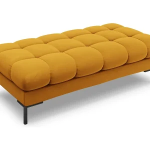 Bank "Bali" 2 zitplaatsen, Flueel, GEEL – 62x133x41cm Bank "Bali" 2 zitplaatsen, Flueel, GEEL – 62x133x41cm