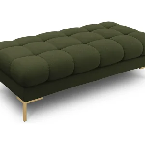 Bank "Bali" 2 zitplaatsen, Structurele stof, Groente – 62x133x41cm Bank "Bali" 2 zitplaatsen, Structurele stof, Groente – 62x133x41cm