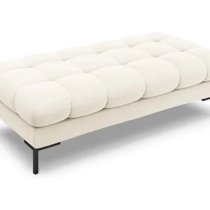 Bank "Bali" 2 zitplaatsen, Flueel, Lichtbeige – 62x133x41cm Bank "Bali" 2 zitplaatsen, Flueel, Lichtbeige – 62x133x41cm