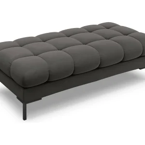 Bank "Bali" 2 zitplaatsen, Flueel, Donkergrijs – 62x133x41cm Bank "Bali" 2 zitplaatsen, Flueel, Donkergrijs – 62x133x41cm