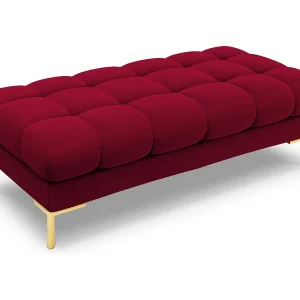 Bank "Bali" 2 zitplaatsen, Flueel, Rood – 62x133x41cm Bank "Bali" 2 zitplaatsen, Flueel, Rood – 62x133x41cm