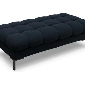 Bank "Bali" 2 zitplaatsen, Flueel, Donkerblauw – 62x133x41cm Bank "Bali" 2 zitplaatsen, Flueel, Donkerblauw – 62x133x41cm