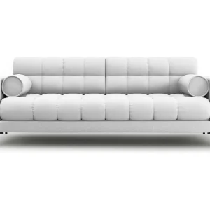 Bank "Bali" 3 zitplaatsen, Structurele stof, Lichtgrijs – 177x92x75cm Bank "Bali" 3 zitplaatsen, Structurele stof, Lichtgrijs – 177x92x75cm