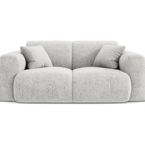 Bank "Nolio" 2 zitplaatsen, Chenille, Lichtgrijs – 170x95x72cm