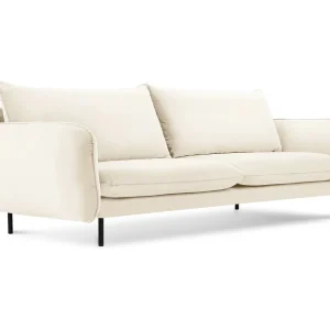 Bank "Vienna" 4 zitplaatsen, Flueel, Lichtbeige – 230x92x95cm Bank "Vienna" 4 zitplaatsen, Flueel, Lichtbeige – 230x92x95cm