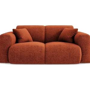 Bank "Nolio" 2 zitplaatsen, Chenille, Terracotta – 170x95x72cm