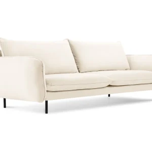 Bank "Vienna" 3 zitplaatsen, Flueel, Lichtbeige – 200x92x95cm Bank "Vienna" 3 zitplaatsen, Flueel, Lichtbeige – 200x92x95cm