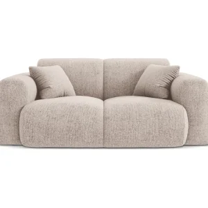 Bank "Nolio" 2 zitplaatsen, Chenille, Beige – 170x95x72cm