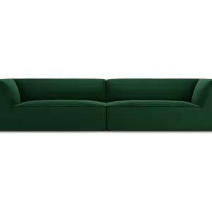 CXL by Christian Lacroix – Bank "Charles" 4 zitplaatsen, Flueel, Groente – 302x93x69cm CXL by Christian Lacroix – Bank "Charles" 4 zitplaatsen, Flueel, Groente – 302x93x69cm