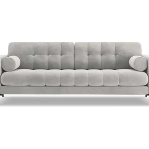 Bank "Bali" 4 zitplaatsen, Flueel, Geld – 217x92x75cm Bank "Bali" 4 zitplaatsen, Flueel, Geld – 217x92x75cm