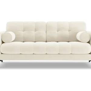 Bank "Bali" 2 zitplaatsen, Flueel, Lichtbeige – 152x92x75cm
