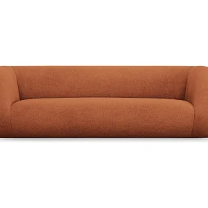 Bank "Essen" 3 zitplaatsen, Boucle, Bruin – 230x95x86cm