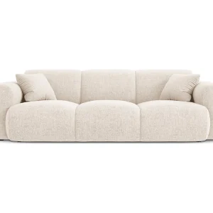 Bank "Nolio" 3 zitplaatsen, Chenille, Lichtbeige – 235x95x72cm Bank "Nolio" 3 zitplaatsen, Chenille, Lichtbeige – 235x95x72cm