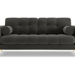 Bank "Bali" 2 zitplaatsen, Flueel, Donkergrijs – 152x92x75cm Bank "Bali" 2 zitplaatsen, Flueel, Donkergrijs – 152x92x75cm