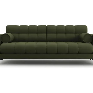 Bank "Bali" 3 zitplaatsen, Structurele stof, Groente – 177x92x75cm Bank "Bali" 3 zitplaatsen, Structurele stof, Groente – 177x92x75cm