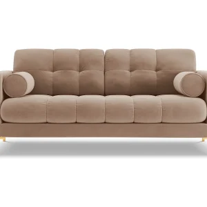 Bank "Bali" 2 zitplaatsen, Flueel, Beige – 152x92x75cm Bank "Bali" 2 zitplaatsen, Flueel, Beige – 152x92x75cm