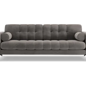 Bank "Bali" 3 zitplaatsen, Flueel, Lichtgrijs – 177x92x75cm Bank "Bali" 3 zitplaatsen, Flueel, Lichtgrijs – 177x92x75cm