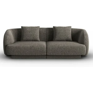Bank "Tulum" 2 zitplaatsen, Chenille, Grijs – 180x90x70cm Bank "Tulum" 2 zitplaatsen, Chenille, Grijs – 180x90x70cm