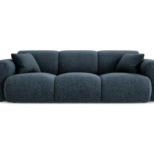 Bank "Nolio" 3 zitplaatsen, Chenille, Koningsblauw – 235x95x72cm