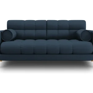 Bank "Bali" 2 zitplaatsen, Structurele stof, Blauw – 152x92x75cm