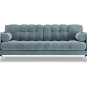 Bank "Bali" 3 zitplaatsen, Flueel, Lichtblauw – 177x92x75cm Bank "Bali" 3 zitplaatsen, Flueel, Lichtblauw – 177x92x75cm