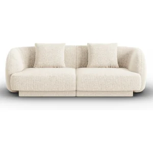 Bank "Tulum" 2 zitplaatsen, Chenille, Lichtbeige – 180x90x70cm Bank "Tulum" 2 zitplaatsen, Chenille, Lichtbeige – 180x90x70cm