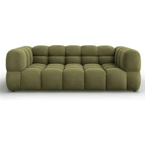 Cosmopolitan Design – Bank "Sky" 3 zitplaatsen, Flueel, Lichtgroen – 214x102x75cm Cosmopolitan Design – Bank "Sky" 3 zitplaatsen, Flueel, Lichtgroen – 214x102x75cm