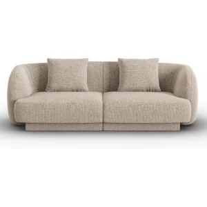 Bank "Tulum" 2 zitplaatsen, Chenille, Beige – 180x90x70cm Bank "Tulum" 2 zitplaatsen, Chenille, Beige – 180x90x70cm
