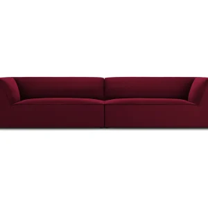 CXL by Christian Lacroix – Bank "Charles" 4 zitplaatsen, Flueel, Rood – 302x93x69cm CXL by Christian Lacroix – Bank "Charles" 4 zitplaatsen, Flueel, Rood – 302x93x69cm
