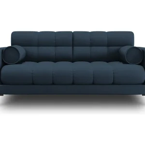 Bank "Bali" 2 zitplaatsen, Structurele stof, Blauw – 152x92x75cm