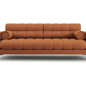 Bank "Bali" 4 zitplaatsen, Structurele stof, Baksteen – 217x92x75cm Bank "Bali" 4 zitplaatsen, Structurele stof, Baksteen – 217x92x75cm