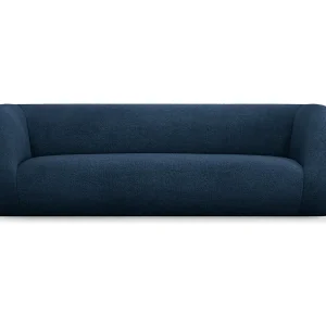 Bank "Essen" 3 zitplaatsen, Boucle, Donkerblauw – 230x95x86cm