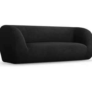 Bank "Essen" 2 zitplaatsen, Boucle, Zwart – 210x95x86cm Bank "Essen" 2 zitplaatsen, Boucle, Zwart – 210x95x86cm