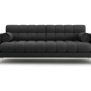 Bank "Bali" 3 zitplaatsen, Structurele stof, Donkergrijs – 177x92x75cm Bank "Bali" 3 zitplaatsen, Structurele stof, Donkergrijs – 177x92x75cm