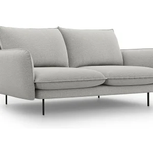 Bank "Vienna" 2 zitplaatsen, Structurele stof, Lichtgrijs – 160x92x95cm Bank "Vienna" 2 zitplaatsen, Structurele stof, Lichtgrijs – 160x92x95cm