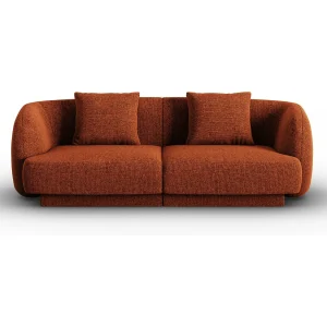 Bank "Tulum" 2 zitplaatsen, Chenille, Terracotta – 180x90x70cm Bank "Tulum" 2 zitplaatsen, Chenille, Terracotta – 180x90x70cm