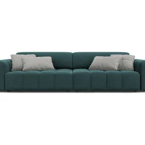 Bank "Luc" 4 zitplaatsen, Flueel, Olie – 244x102x70cm
