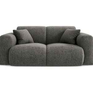 Bank "Nolio" 2 zitplaatsen, Chenille, Grijs – 170x95x72cm