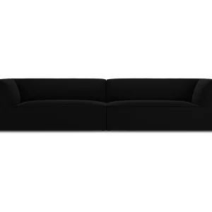 CXL by Christian Lacroix – Bank "Charles" 4 zitplaatsen, Flueel, Zwart – 302x93x69cm CXL by Christian Lacroix – Bank "Charles" 4 zitplaatsen, Flueel, Zwart – 302x93x69cm